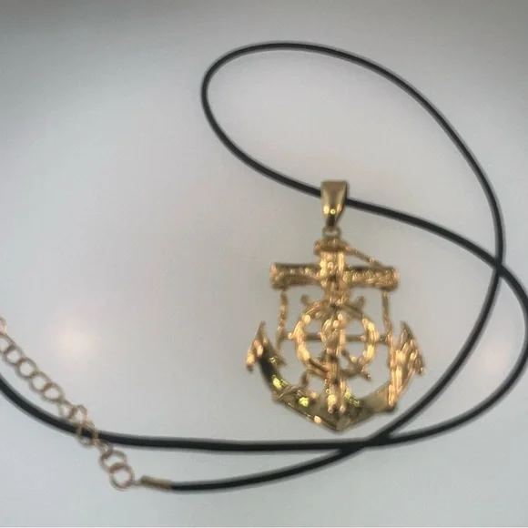 Large Gold Filled Anchor Crucifix - Picture 2 of 2